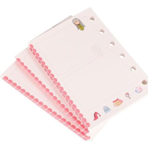 3PCS A7 Loose-Leaf Refill Papers Colorful Notebook Replacement Core Papers Colorful Papers for School Store Office