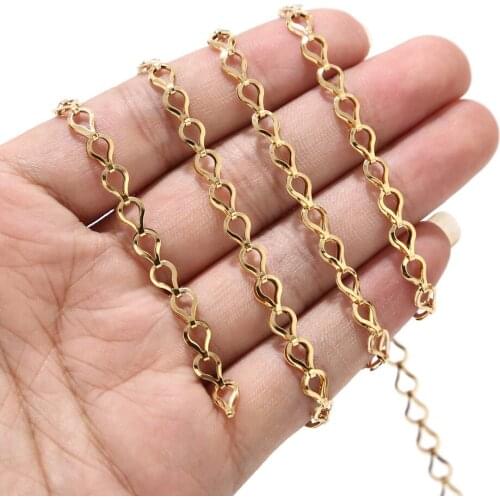 2 Meters 5*7mm Handmade Jewelry Stainless Steel Bulb shaped Chains DIY Making Findings Jewelry Accessories bracelet chain