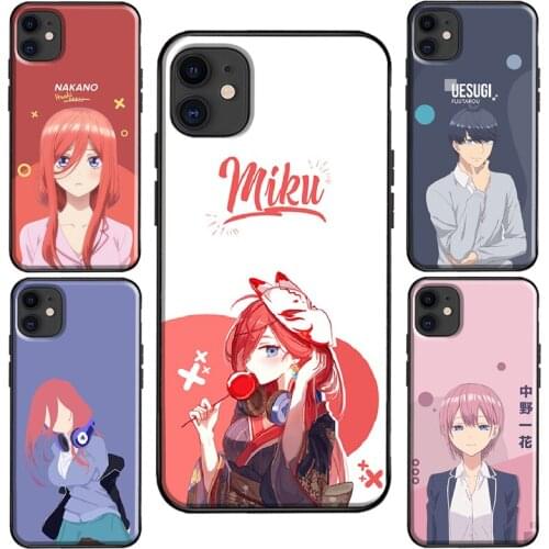 Nakano Miku Gotoubun no Hanayome Case For iPhone 7 8 Plus 6S SE 2020 X XR XS Max Cover For iPhone 12 mini 11 Pro Max Coque