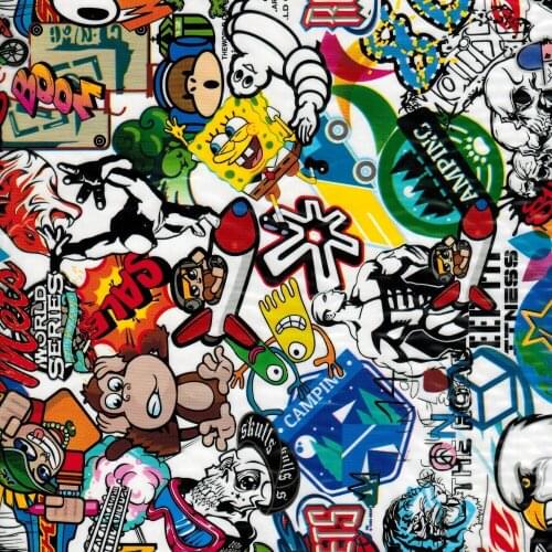 CSCY9078 1mX10m water transfer printing bomb cartoon pattern hydrographic film