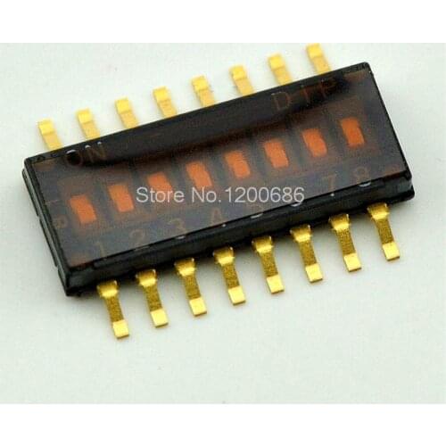 DIP switch 8-bit 1.27mm DIP switch coding switch imported gold-plated