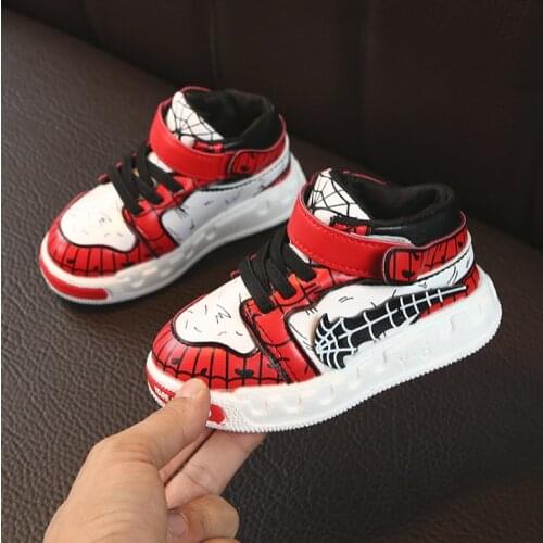Disney Kid Spiderman Shoes Children Boys Girls Running Sneakers Autumn Sport Tenis Infantil Footwear Breathable Antiskid Shoes