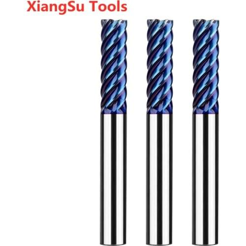 D6-D8-D10-D12mm 6Flutes CNC Router Cutter Hrc65 Flat Endmill Alloy Tungsten Carbide Cutting Milling Machine Tools For Steels