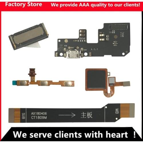 Flex For Redmi 5 Plus Fingerprint Sensor For Redmi 5 Plus Power Volume buttons flex cable For Redmi 5 Plus USB Charging Dock