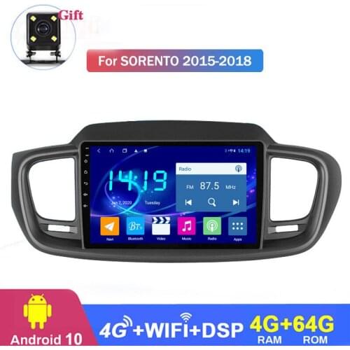 Head Unit Stereo For Kia Sorento 2015 2016 2017 2018 Car Stereo Radio Player 8-Core GPS Navigation Built-in CarPlay and DSP