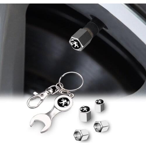 Car Aluminum Alloy Wheel Tire Valve Stems Caps Cover Accessories For PEUGEOT 107 108 206 207 308 307 407 508 2008 3008 RCZ