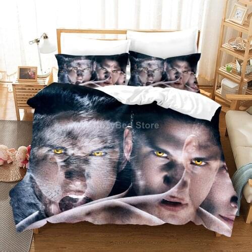 Teen Wolf Bedding Set TV Series Fashion 3d Duvet Cover Set Comforter Bed Linen Twin Queen King Single Size Dropshipping Popular