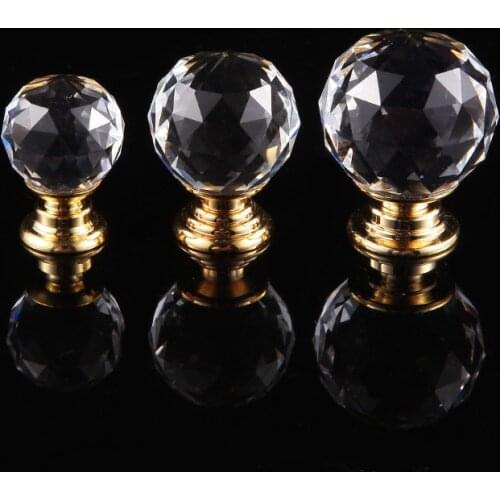 Kitchen Crystal Door Handle European Cupboard Wardrobe Cabinet Single Hole Drawer Knobs Furniture Pulls with Screws