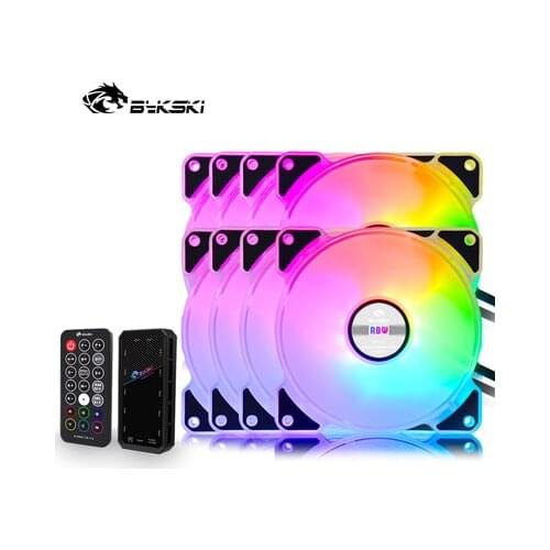 Bykski Pc Case Fan Adjust RGB Cooling Fan 120mm Quiet Remote Computer Cooler Cooling Light LED 5V A-RGB Case Fan CPU PC