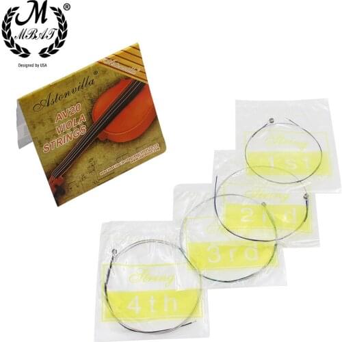 M MBAT Viola Strings High Quality Steel Core Wrap Nickel Silver String Repair Viola String Musical Instrument Accessories AV20