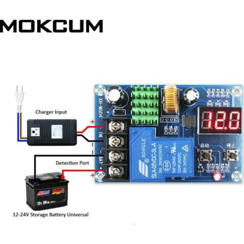 DC 6-60V Battery Charger Control Module XH-M604 Storage Lithium Battery Charging Control Switch Protection Board