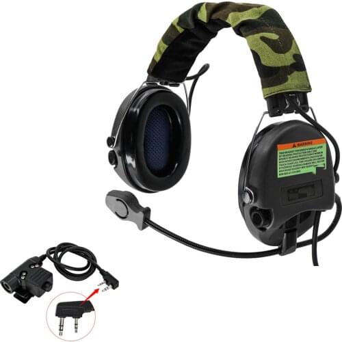 MSASORDIN Pickup Noise Reduction Tactical Headset Military Airsoft Electronic Shooting Earmuffs Hunting Headphone with U94 Ptt