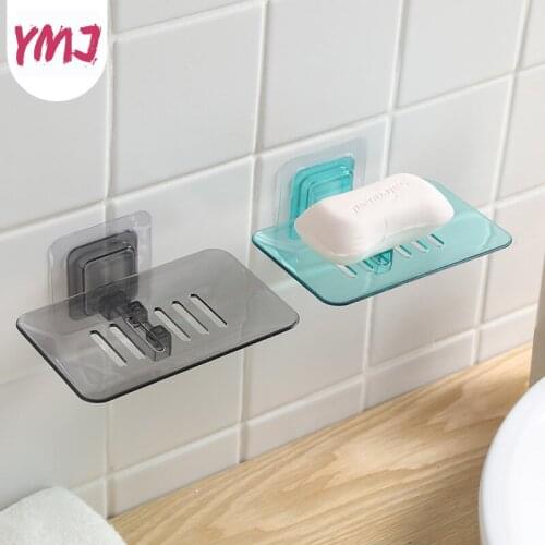 Punch-free Wall Hanging Soap Dish Bathroom Storage Soap Rack Plate Box Container Wall Storage Holder Bathroom Tray Accessories