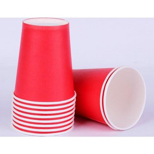 10PCS Pure Colour Party Disposable Paper Cups Juice Cup DIY Decoration Baby Shower Kids Birthday Wedding Picnic Tableware Supply