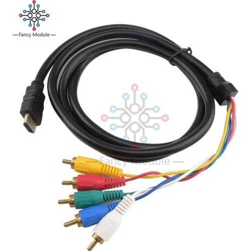 HDMI Male to 5-RCA Audio Video AV Component Cable Converter Adapter HDTV