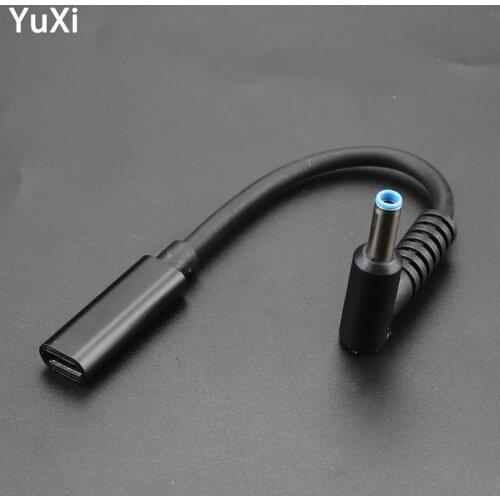 USB Type C Female to 4.5*3.0mm Plug DC Power Adapter Connector USB-C to DC 4.5 mm Plug Charging Converter for HP Laptop