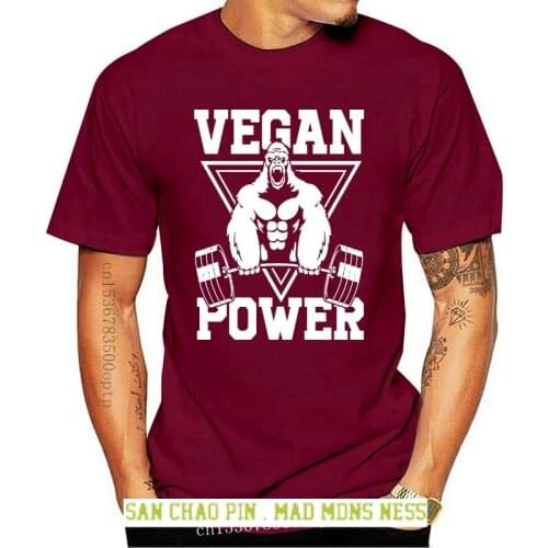 Vegan Power Workout Muscle Gorilla Popular Tagless Tee T Shirt