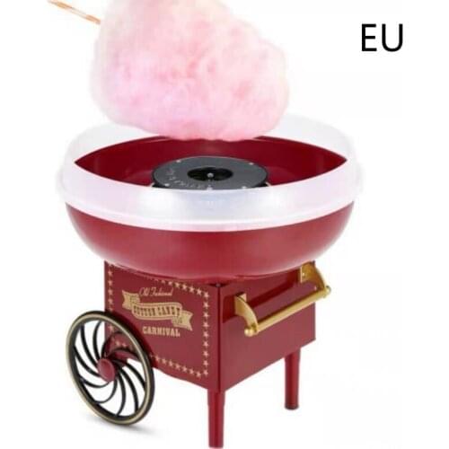 Retro Trolley Cotton Candy Machine Fashion Mini Candy Floss Maker Home Use Countertop Electric Children Creative Candy