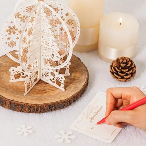 Christmas Decorative Thanks To the Girlfriend Bronzing Hollow Christmas Crystal Ball Card Merry Christmas