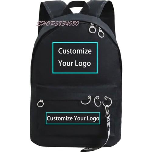 Ribbon Backpack Customize Your Logo Image School Bags DIY Bags Teens Back To School Shoulder Bag Girls Boys Backpacks Women Bags
