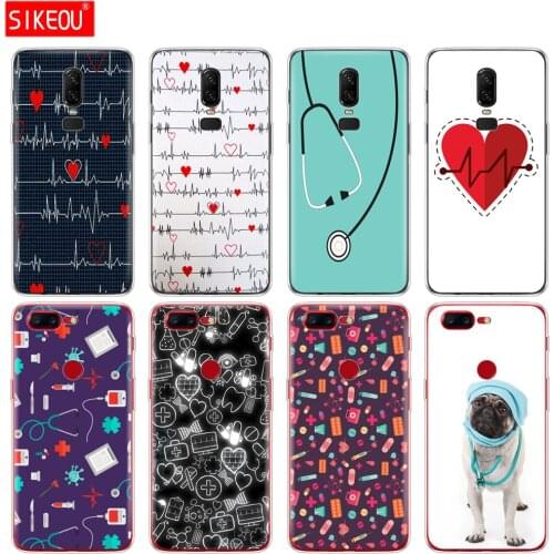 Silicone cover phone case for Oneplus one plus 6 5T 5 3 A3000 A5000 Medicine Health Heart