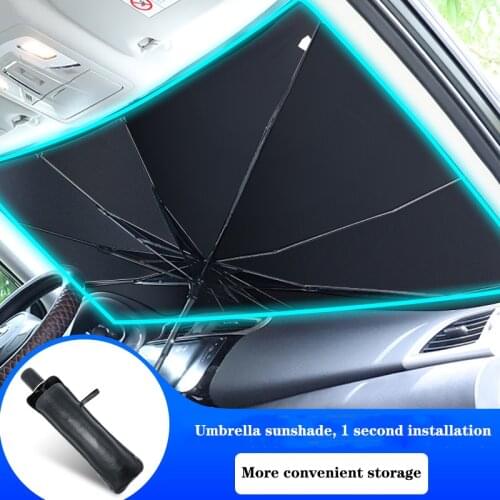 Car sunscreen large sunshade heat insulation front car curtain parking car interior shade board auto retractable car sunshade