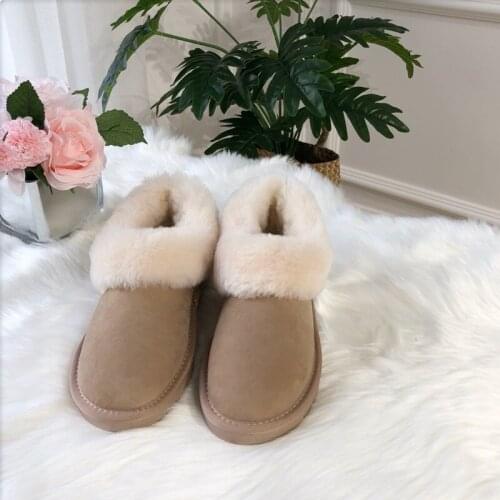 Shoes ladies 2020 new arrival real leather ladies snow boots natural fur ladies boots warm wool winter boots mini ankle boots