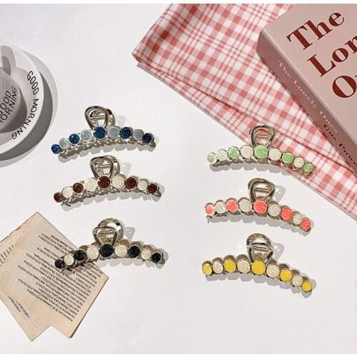 Women Fashion Acrylic Hairpins Cross Transparent Hair Shark Clip Girls Headdress Hair Grabbing Hair Accessories Ornaments