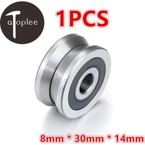 1Pcs 8*30*14mm V-Type Bearing 120 Degrees Angle Stainless Steel Double Row Angular Contact Ball V Groove Ball Bearing