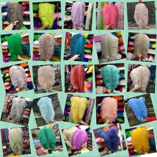 High Quantity 100pcs "Thick Stem" Male Ostrich Feathers 55-60 cm/22-24 inch Wedding Christmas Home Craft Accessories Decoration