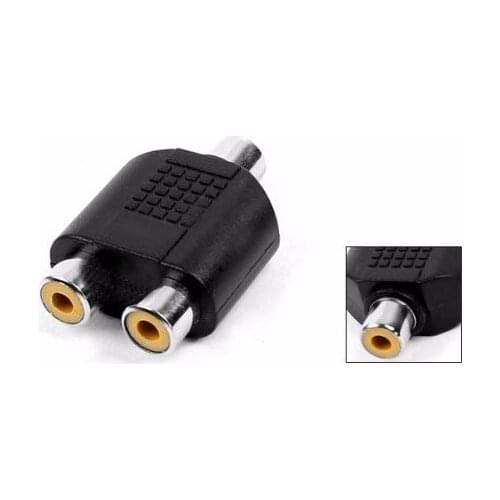100pcs RCA Female to Dual 2 RCA Female Phono Socket Jack Y Splitter Video Audio Cable Adapter Converter CONNECTOR