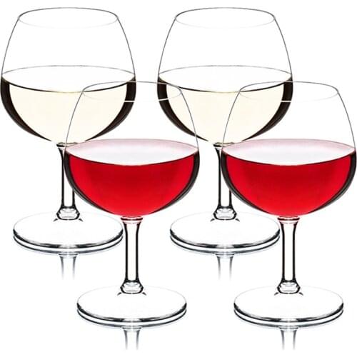 2Pcs Plastic Wine Glasses Clear Wine Glass Champagne Flutes Cup Home Wedding Bar Party Drinking Glassware Juice Cup Unbreakable