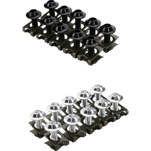 20 Pieces Motorcycle Car License Number Plate Frame Screws Bolts Nuts 6mm