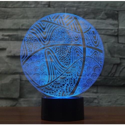 Basketball 3D Night Light LED 7 Color Changing Sport USB Table Lamp Acrylic Atmosphere Lamp For Children Toy Gift