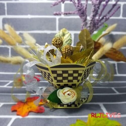 3D Flower Bowl Metal Cutting Dies Stencils for DIY Scrapbooking Stamp/photo album Decorative Embossing DIY Paper Cards