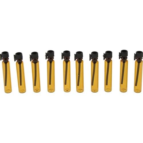 50PCS 2mL Mini Amber Glass Essential Oils Bottles for Colognes, Essential Oils, Mixes, Toner, Aftershaver, Skin Care Products