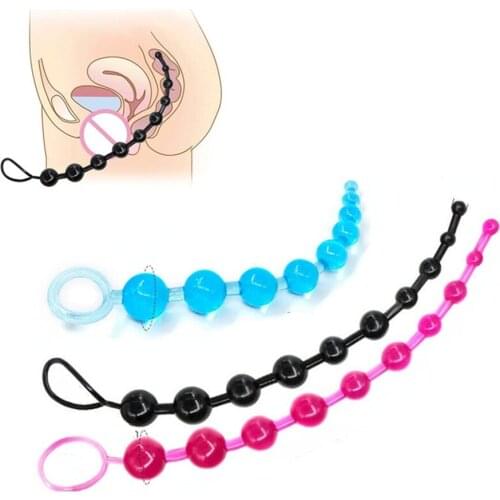 Super Long Plug Anal Beads Vaginal Pull Ring Ball Sex Toy for Man and Woman Gay Anus Masturbator Prostate Stimulator Butt Beads