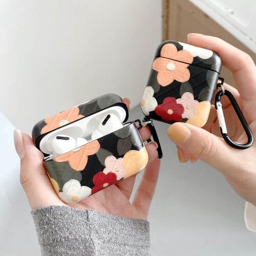 Vintage Flowers Case For Apple AirPods Pro 2 Soft Non Slip Contrast Protective Cover Earphone Case Accessories for Air Pods 3 1
