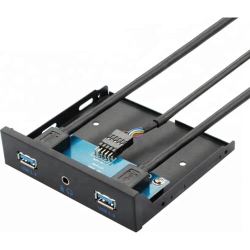 3.5" Dual Ports USB 3.0 Computer Case Front Panel with 2 in 1 HD Audio Output and Microphone Input Port For Desktop Computer