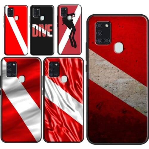 Scuba Diving Dive Flag Case For Samsung A32 A12 A52 A72 A21S A20e A11 A31 A51 A71 A02 A20 S A30 A40 A50 A70 Coque