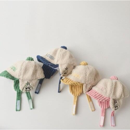 Childrens Winter Hat Casual Boy Ggirl Lei Feng Cap Plush Keep Warm Wind Protective 3 Months Baby Bonnet Russia Bomber Hats 1-2Y