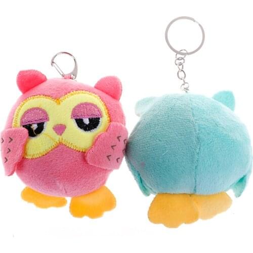 9CM OWL Key Chain Toys Plush Stuffed Animal Owl TOY Small Pendant Dolls Wedding Party Gift Plush Toys