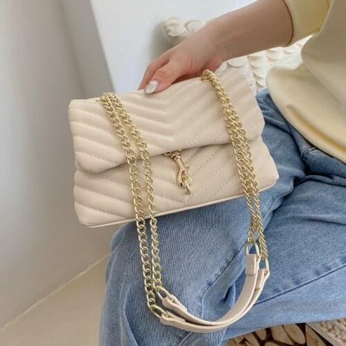 Designer Women Pu Leather Handbags Small Shoulder Bags High Quality Ladies Chain Crossbody Bags for Women Fashion Messenger Bag