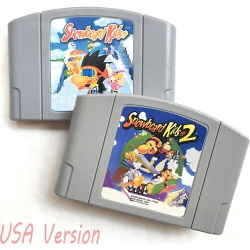 Snowboard Kids 1 Snowboard Kids 2 English Languae Video Game Cartridge Card for 64 Bit Game Console US NTSC Version