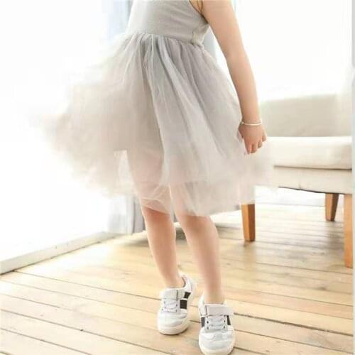 Spring and Summer Girls Suspenders Short Dress Cotton Casual Princess Dress Tutu for Girl 3-8T
