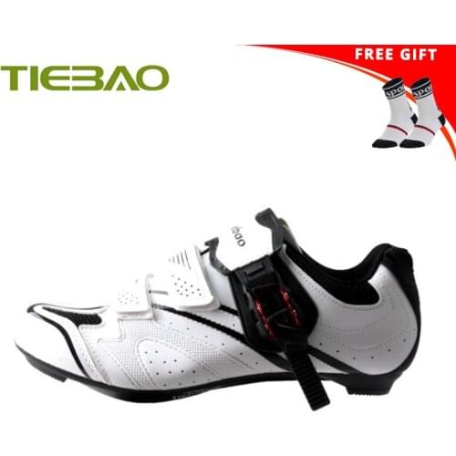 Tiebao Professional Men Road Cycling Shoes Sapatilha Ciclismo Women Outdoor Self-locking Breathable Road Riding Bicycle Sneakers