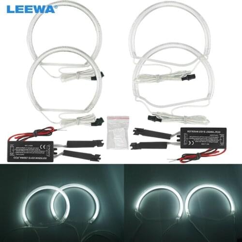 LEEWA 2X131MM 2X134MM Car CCFL Angel Eyes Light Halo Rings Kits For BMW Z3 series 98-02 M Coupe/Roadster DRL White DRL #CA4509