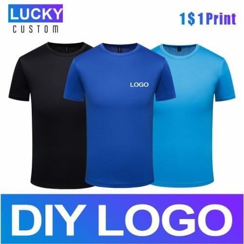 Summer Quick-Drying Round Neck T-shirt Custom Printing Embroidery Company Logo Short-sleeved Shirt And Breathable Clothing
