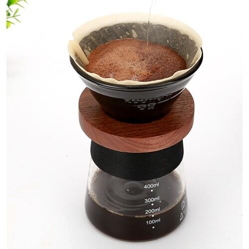 Hot Selling Newest Glass Filter Cup Ceramic Hand Flushing Coffee Pot Set Glass Sharing Pot Drip Punch Cup Coffee Cups