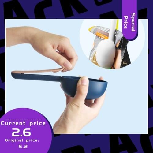 Pet Cat Dog Food Shovel Mutli-Function Feeding Scoop Spoon with Sealing Bag Clip Creative Measuring Cup